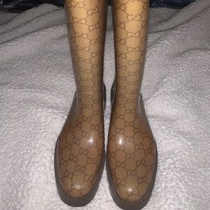 Gucci Brown Rain Boots 38